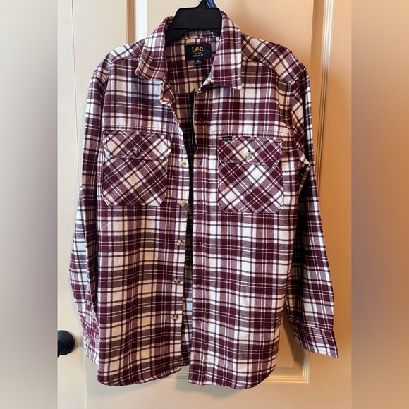 Lee mens Size Medium REGULAR FIT long sleeve flannel - Picture 1 of 9